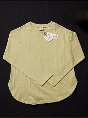Zara Light Green Long Sleeve Tee
